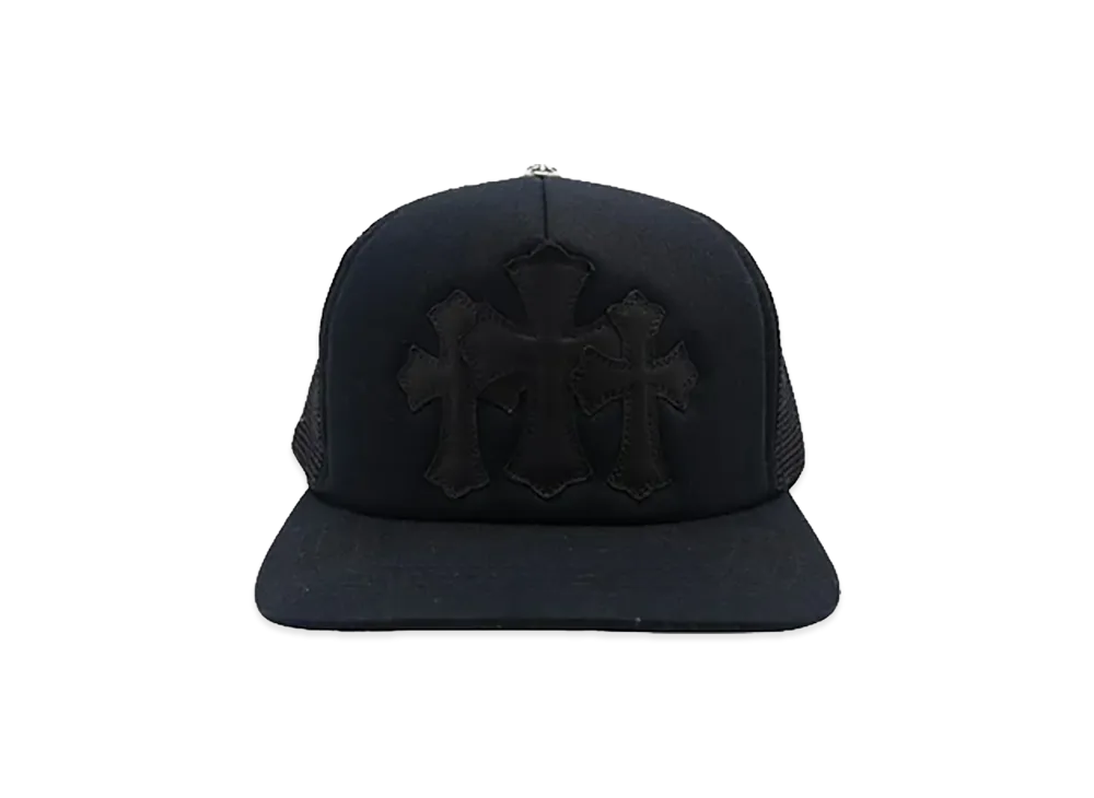 Chrome Hearts Cemetery Cross Mesh Cap "Black/Black"