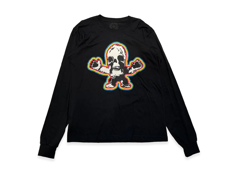 クロムハーツ フォティ スクロール ラベル ロングスリーブ Tシャツ "ブラック"