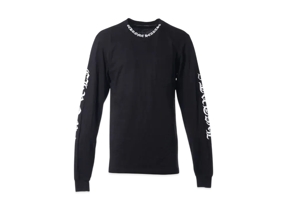 Chrome Hearts Letters Neck Logo L/S T-Shirt "Black"