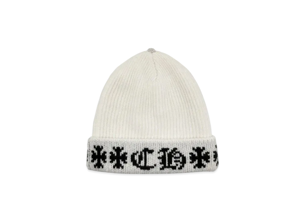 Chrome Hearts Big Daddy Cashmere Beanie "White"