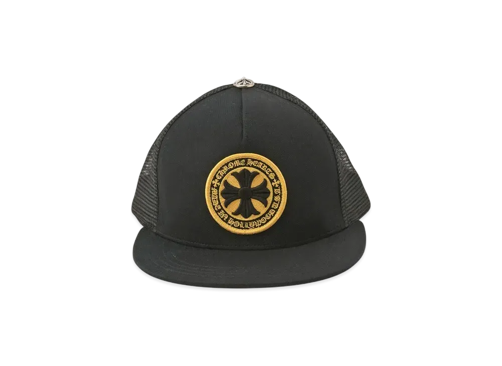 Chrome Hearts CH Plus Patch Trucker Cap "Black/Yellow"