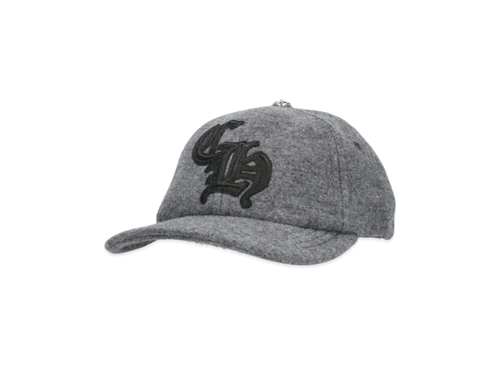 Chrome Hearts CH Logo Leather Patch Wool Baseball Cap "Gray"