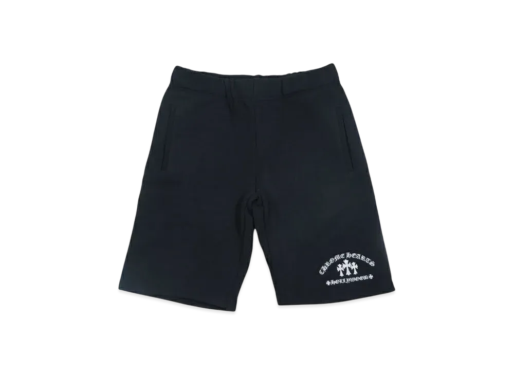Chrome Hearts Y Not Triple Cross Sweat Shorts "Black"