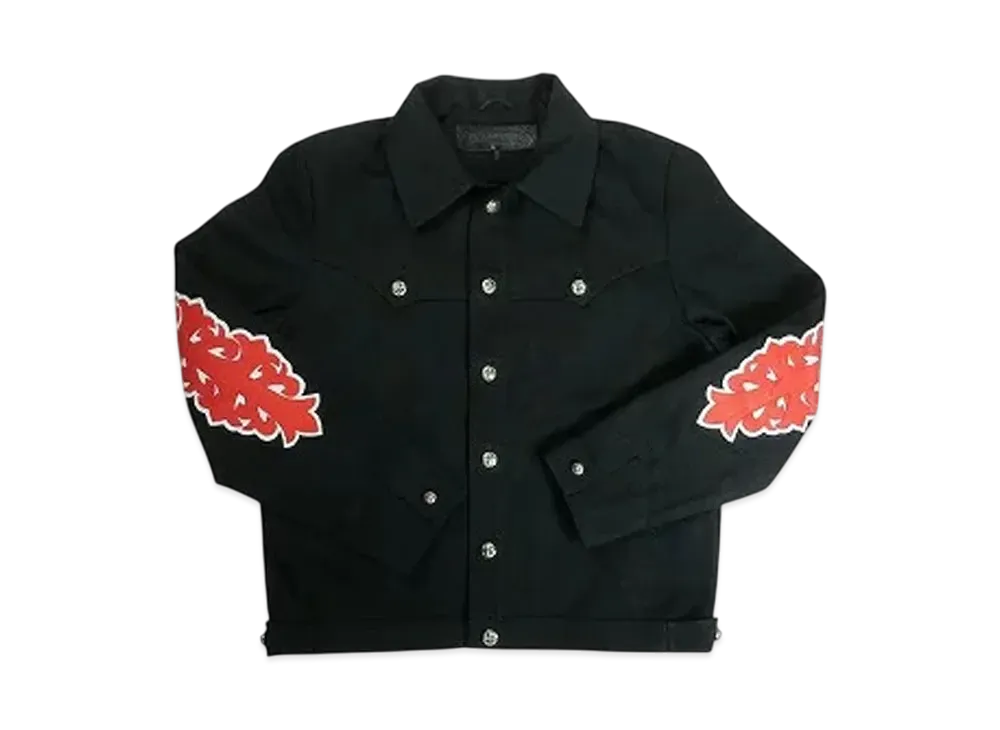 Chrome Hearts Classic Jean Denim Jacket "Black/Red"