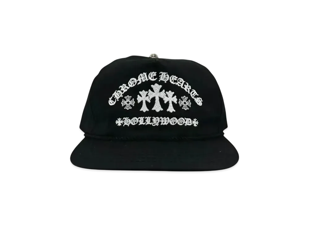 Chrome Hearts Gas Station King Taco 3 Cemetery Cross Trucker Cap "Black"