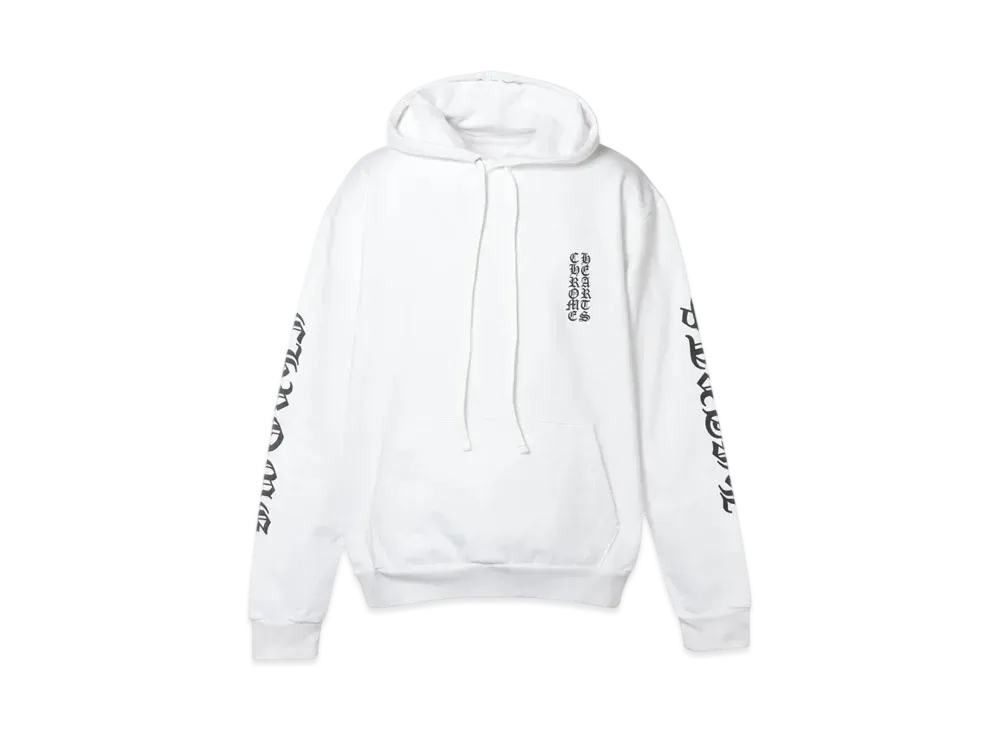 Chrome Hearts Vertical Logo Pullover Hoodie "White"
