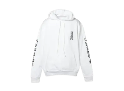 Chrome Hearts Vertical Logo Pullover Hoodie "White"