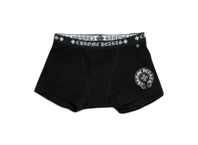 Chrome Hearts Boxer Brief Shorts "Black/White"