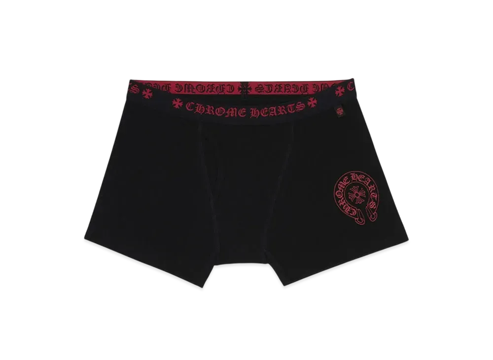 Chrome Hearts Boxer Brief Shorts "Black/Red"