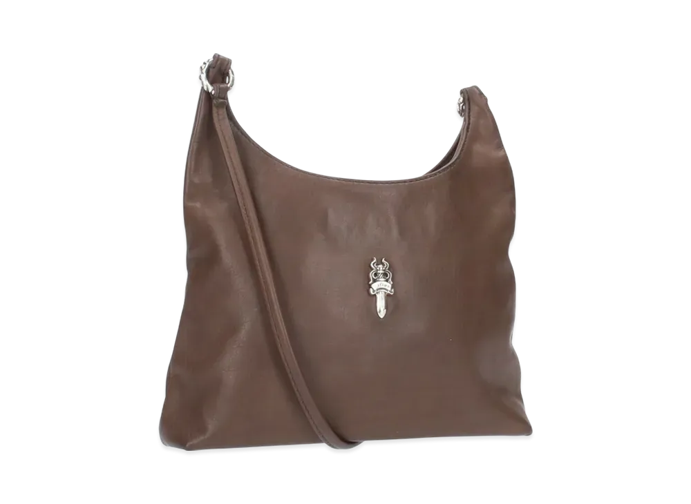 Chrome Hearts VIV Dagger Leather Shoulder Bag "Brown/Silver"