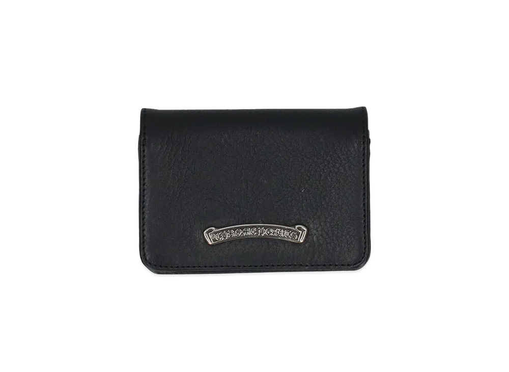 Chrome Hearts Arch Logo Plate 3-Pocket Leather Card Case "Black"
