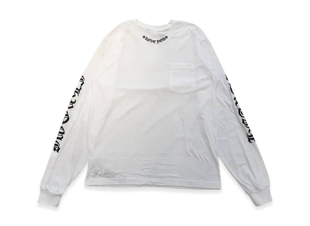 クロムハーツ ラブユー ネックロゴ ロングスリーブ Tシャツ "ホワイト"
