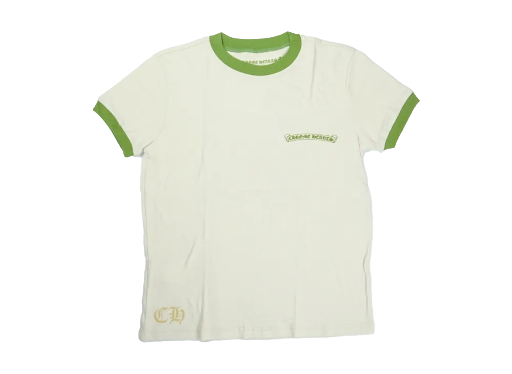 クロムハーツ ローラースケート ホースシュー ショートスリーブ Tシャツ "セメント/グリーン"