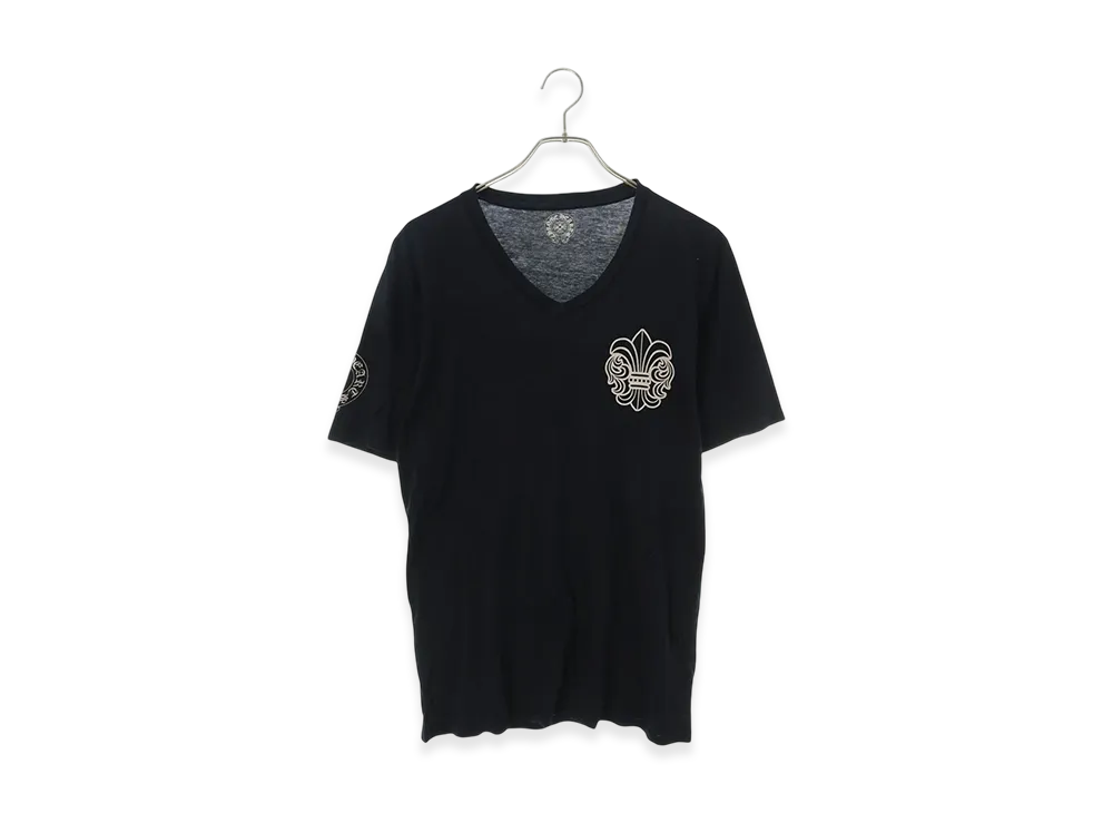 クロムハーツ BSフレア ホースシュー VネックTシャツ "ブラック"
