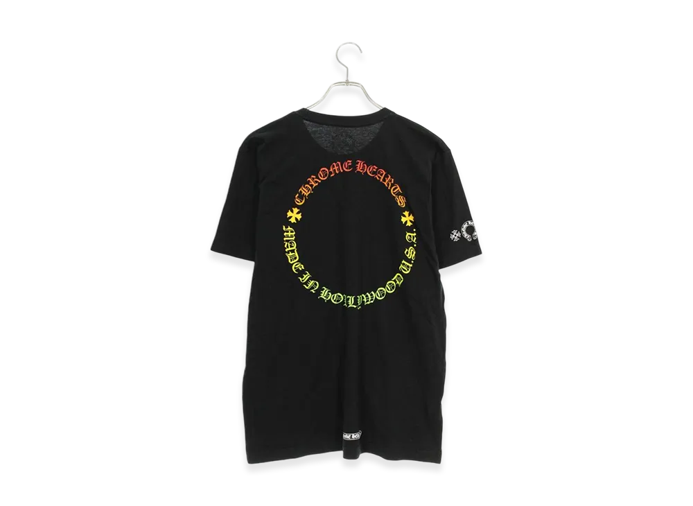 クロムハーツ グラデーションサークル バックプリント Tシャツ "ブラック"