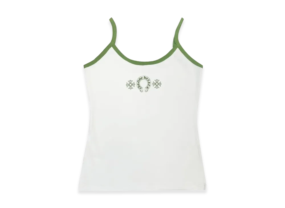 クロムハーツ ホースシュー ロゴ タンクトップ "ホワイト/グリーン"