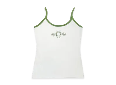 Chrome Hearts Horseshoe Logo Tank Top "White/Green"