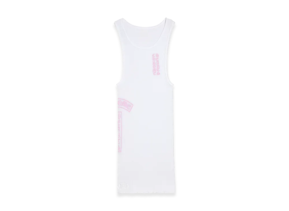 Chrome Hearts T Bar Bib Tank "White/Pink"