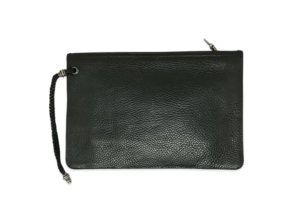 Chrome Hearts Flat Plane Leather Clutch Bag "Black"