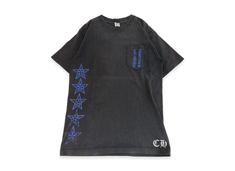 Chrome Hearts Star Vertical Logo T-Shirt "Black/Blue"