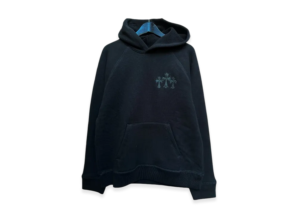Chrome Hearts CH Logo Cemetery Cross Pullover Hoodie "Black"