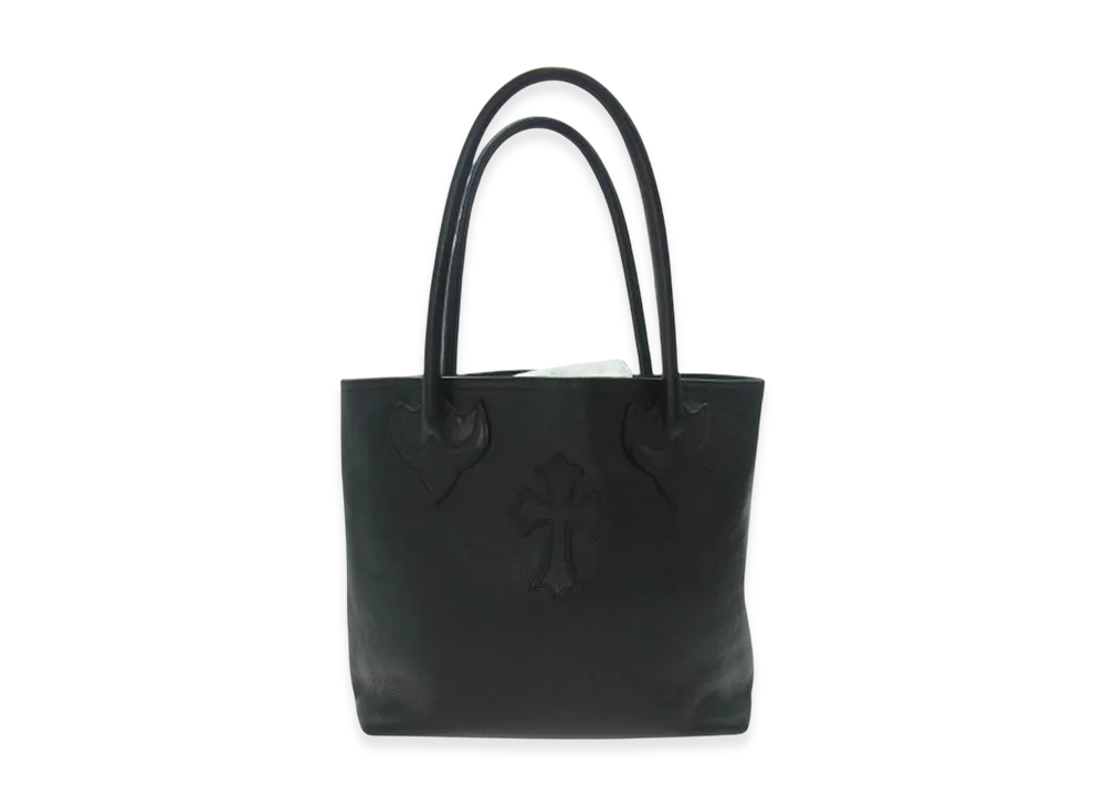 クロムハーツ ダーリン FS レザー クロスパッチ トートバッグ "ブラック"