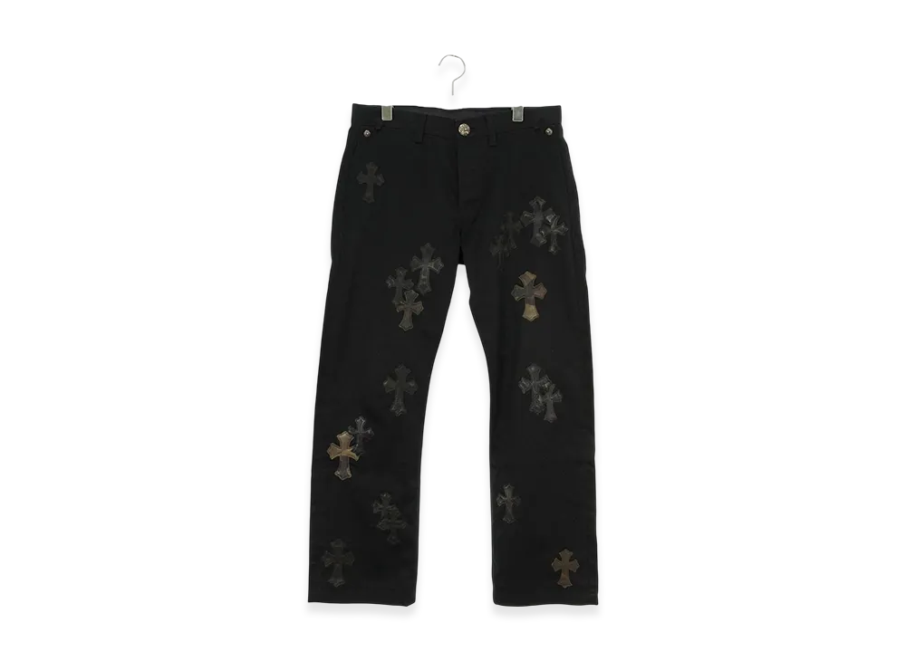 クロムハーツ クロスパッチ チノパンツ "ブラック"