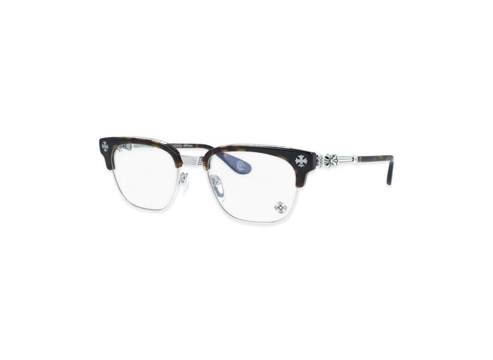 Chrome Hearts BONENNOISSEUR II 53 CH Cross Blow Wellington "Tortoise/Shiny Silver"