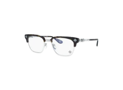 Chrome Hearts BONENNOISSEUR II 53 CH Cross Blow Wellington "Tortoise/Shiny Silver"