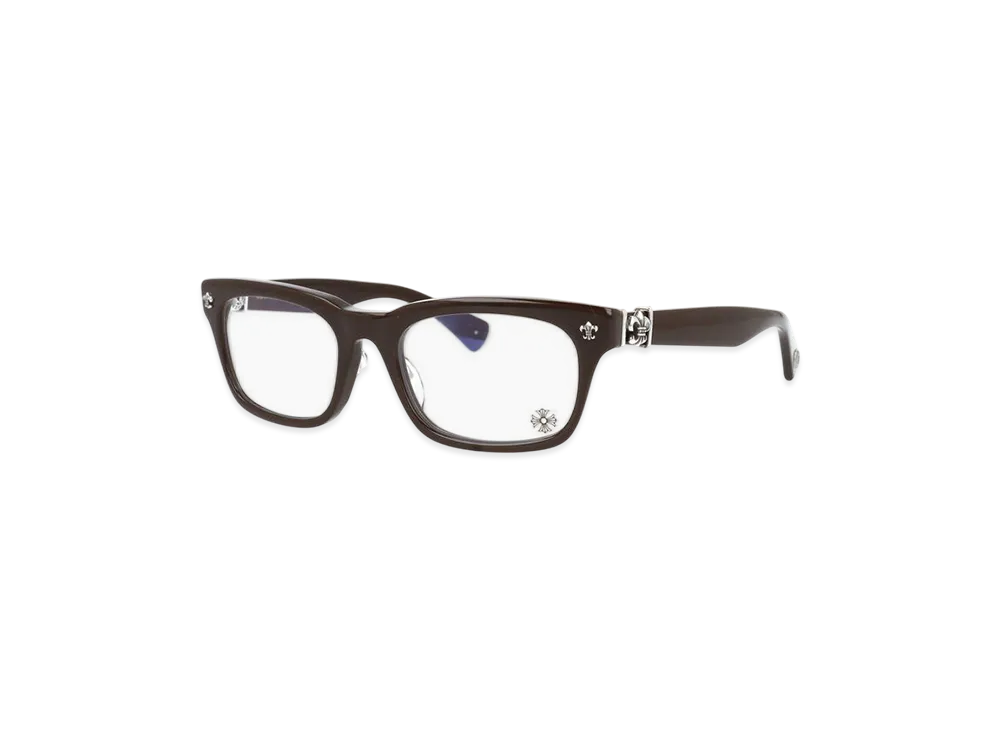 Chrome Hearts GITTIN ANY-A CLB 52 BS Flare Square Rimless Two Point Bayonetta "Classic Brown"