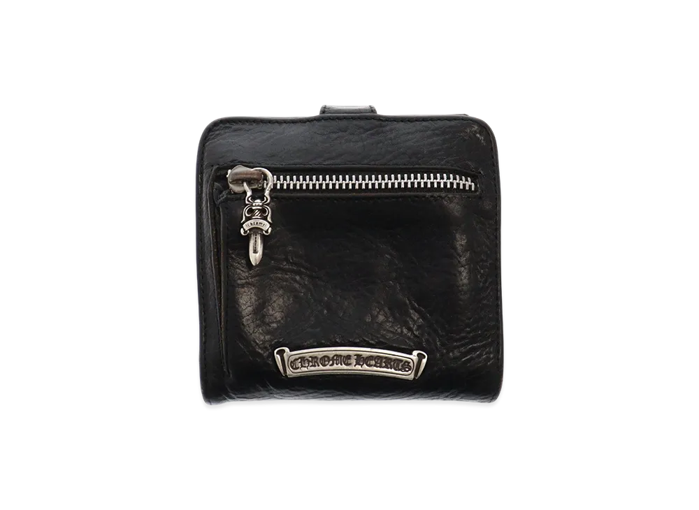 クロムハーツ スクエア ボタンビル タガージップ ウォレット "ブラック"