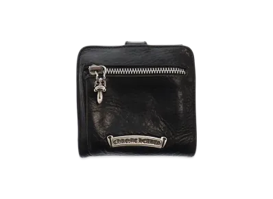 Chrome Hearts Square Button Bill Dagger Zip Wallet "Black"