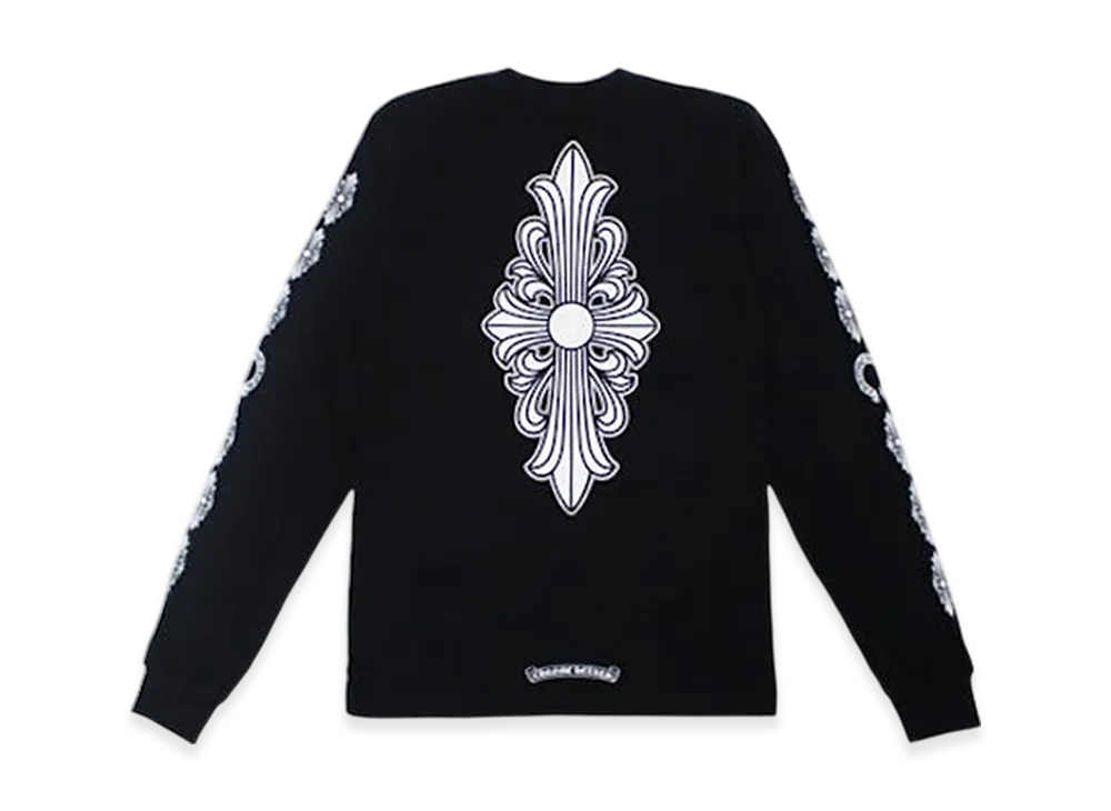 クロムハーツ フローラルクロス L/S Tシャツ "ブラック"