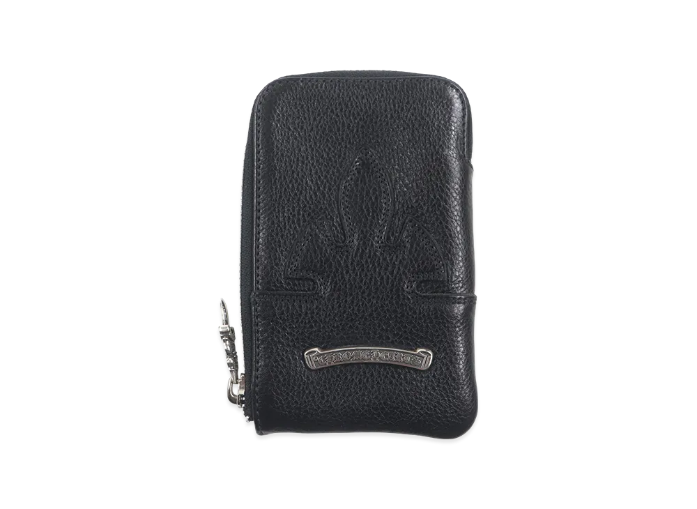 クロムハーツ ワントリリオン フレアニー ウォレット レザー 925 ダガージップ スクロールラベル "ブラック"