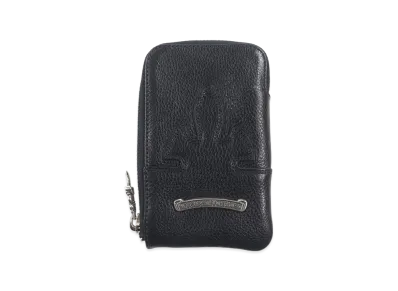 Chrome Hearts 1 Trillion Fleur Knee Wallet Leather 925 Dagger Zip Scroll Label "Black"