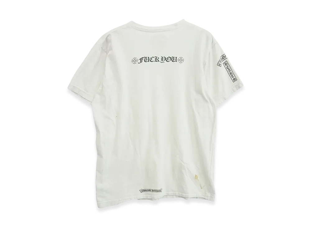 クロムハーツ ファック ユー バック ロゴ ポケット Tシャツ "ホワイト"