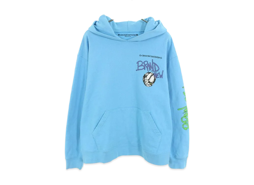 クロムハーツ マッティボーイ ブレインニュープリントプルオーバー フーディー "ライトブルー"