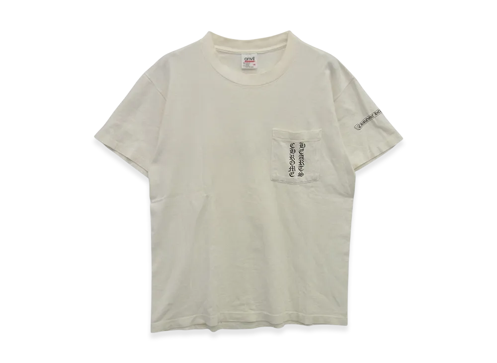 Chrome Hearts 90s Anvil Scroll Label Logo T-Shirt "White"
