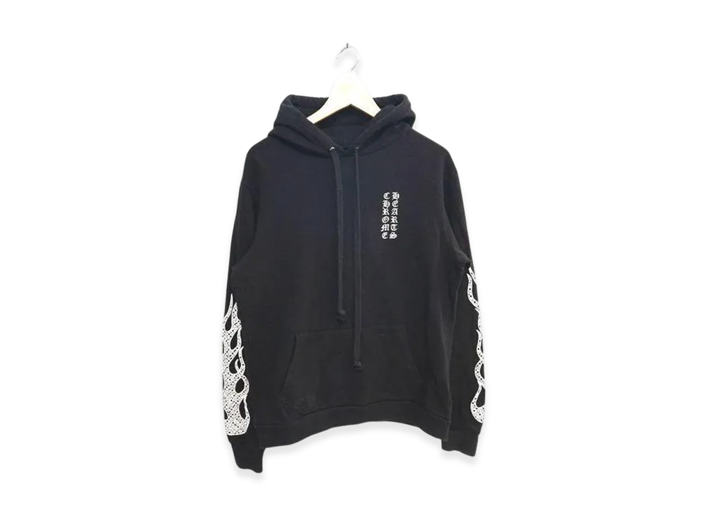 Chrome Hearts Fire Pullover Hoodie "Black"