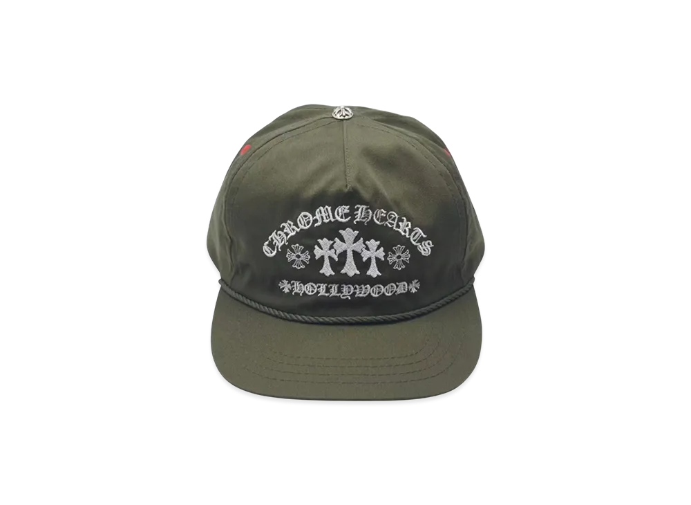 Chrome Hearts Gas Station King Taco 3 Cemetery Cross Trucker Cap "Khaki"