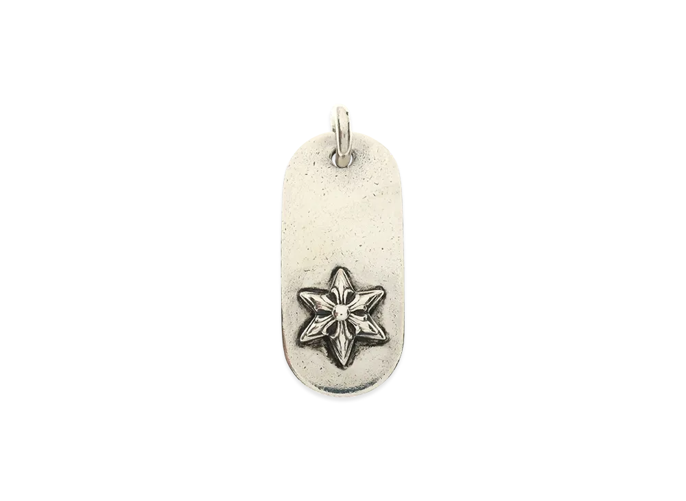 Chrome Hearts Raised Star Dogtag Charm "Silver"