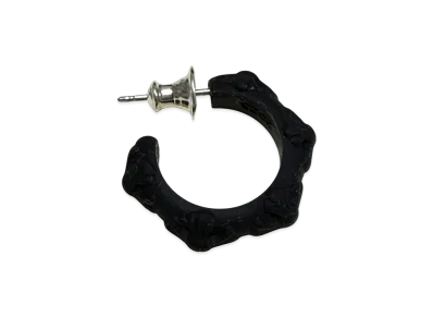 Chrome Hearts CH Cross Silicon Hoop Earrings "Black"