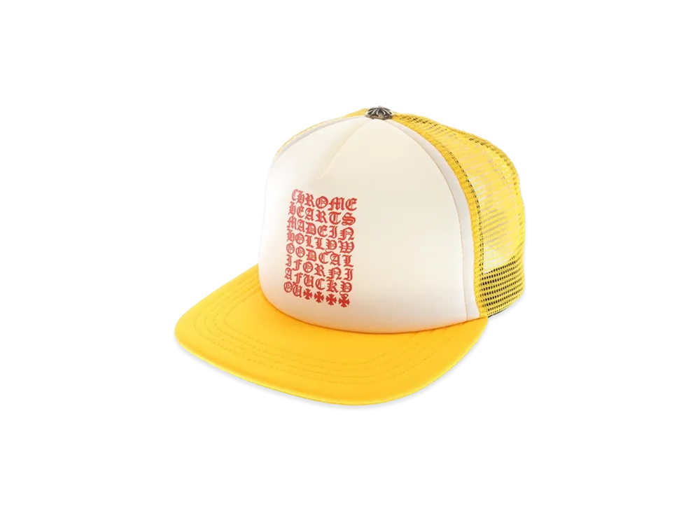 Chrome Hearts Chrome Hearts Eye Chart Tracker Cap "Orange"