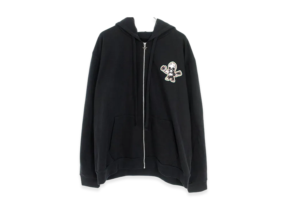 Chrome Hearts FOTI Rainbow Scroll Zip Up Hoodie "Black"