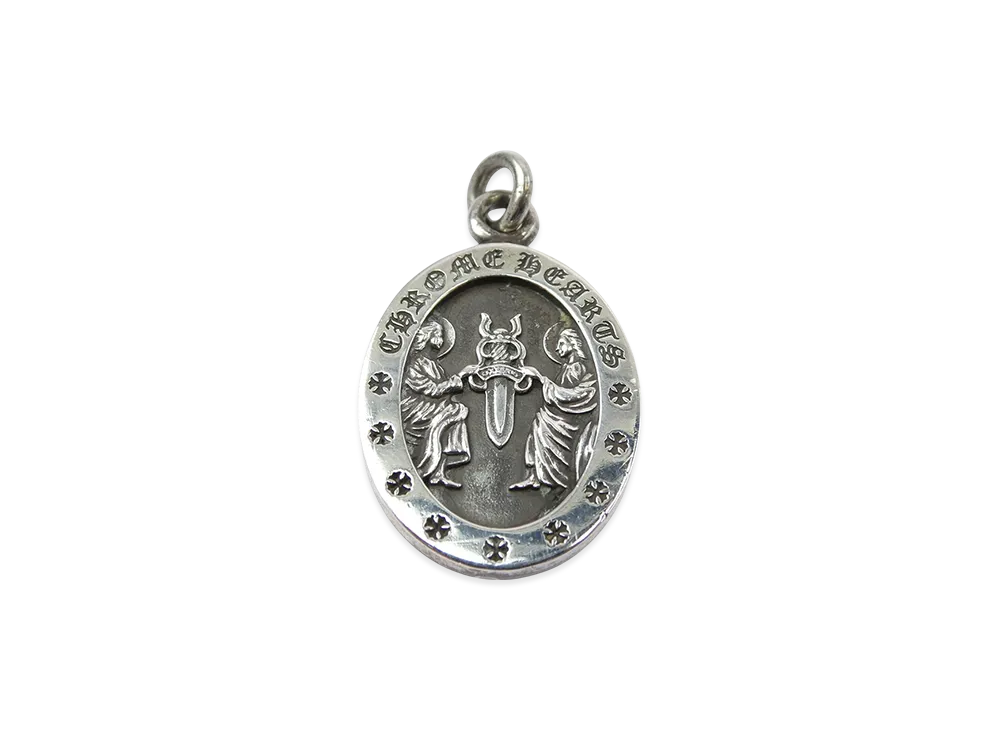 クロムハーツ エンジェルメダル オーバル ペンダントトップ "シルバー"