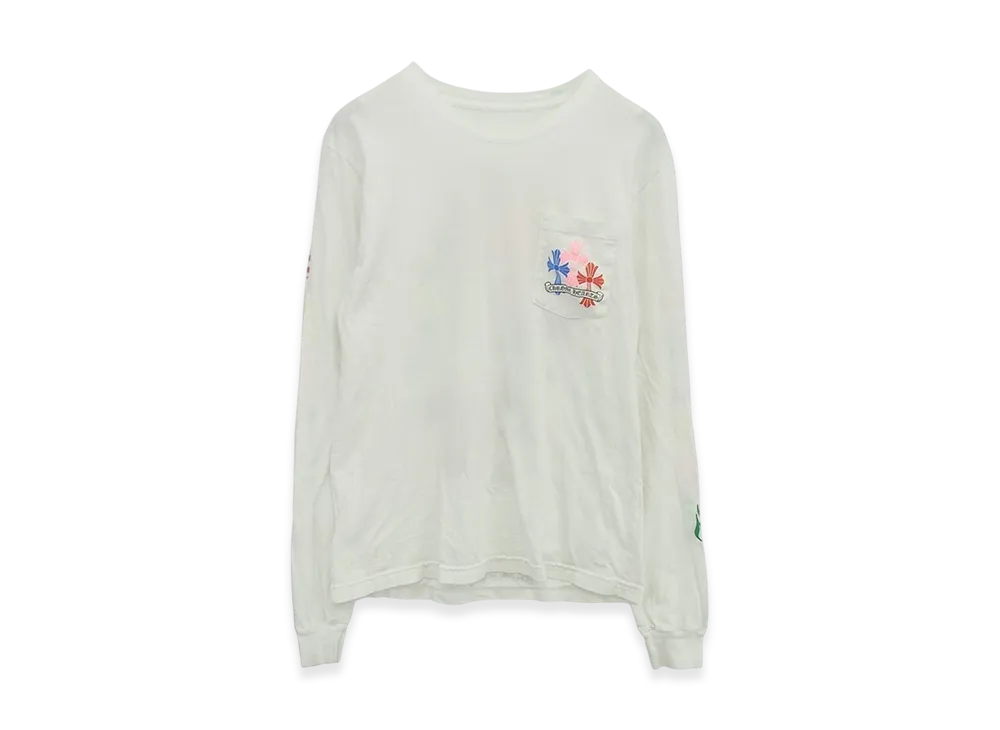 Chrome Hearts Multicolor Cemetery Cross L/S Print T-Shirt "White"