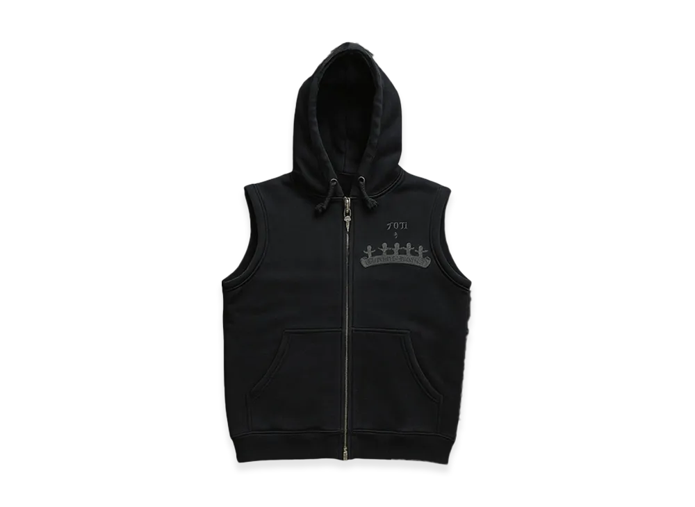 Chrome Hearts Foti SleeveleS/S zip-up Hoodie "Black"