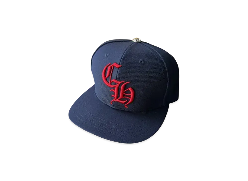 クロムハーツ 6 パネル CH ベースボールキャップ "ネイビー"