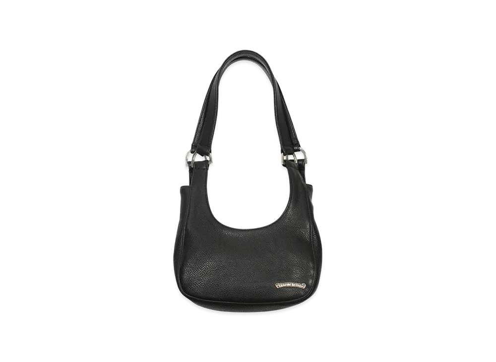 Chrome Hearts Scroll Label Leather Handbag "Black"