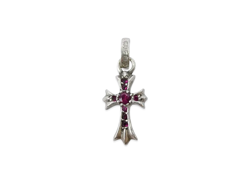 クロムハーツ ベビーファット パヴェピンクサファイア ペンダントトップ "シルバー"